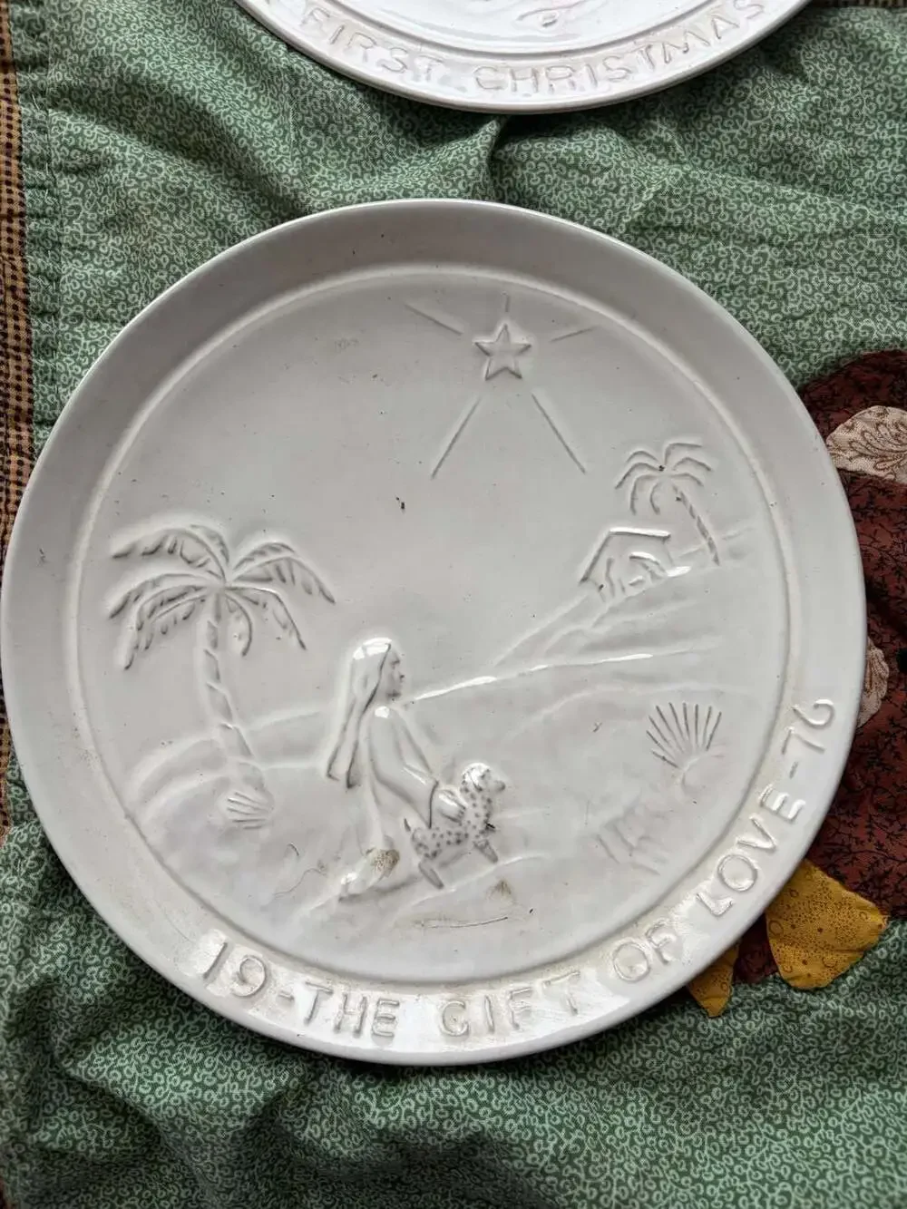 Set of 9 Vintage Frankoma Pottery Christmas Collector Plates